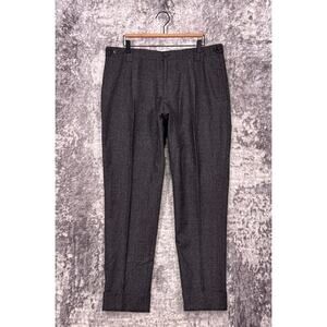 De Fursac Dress Pants 36 x 31 Mens Gray Italian Wool Blend Officer Trouser